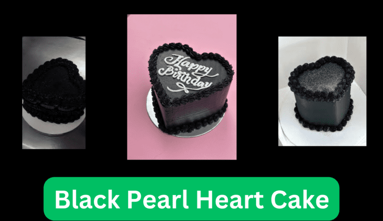 Black Pearl Heart Cake