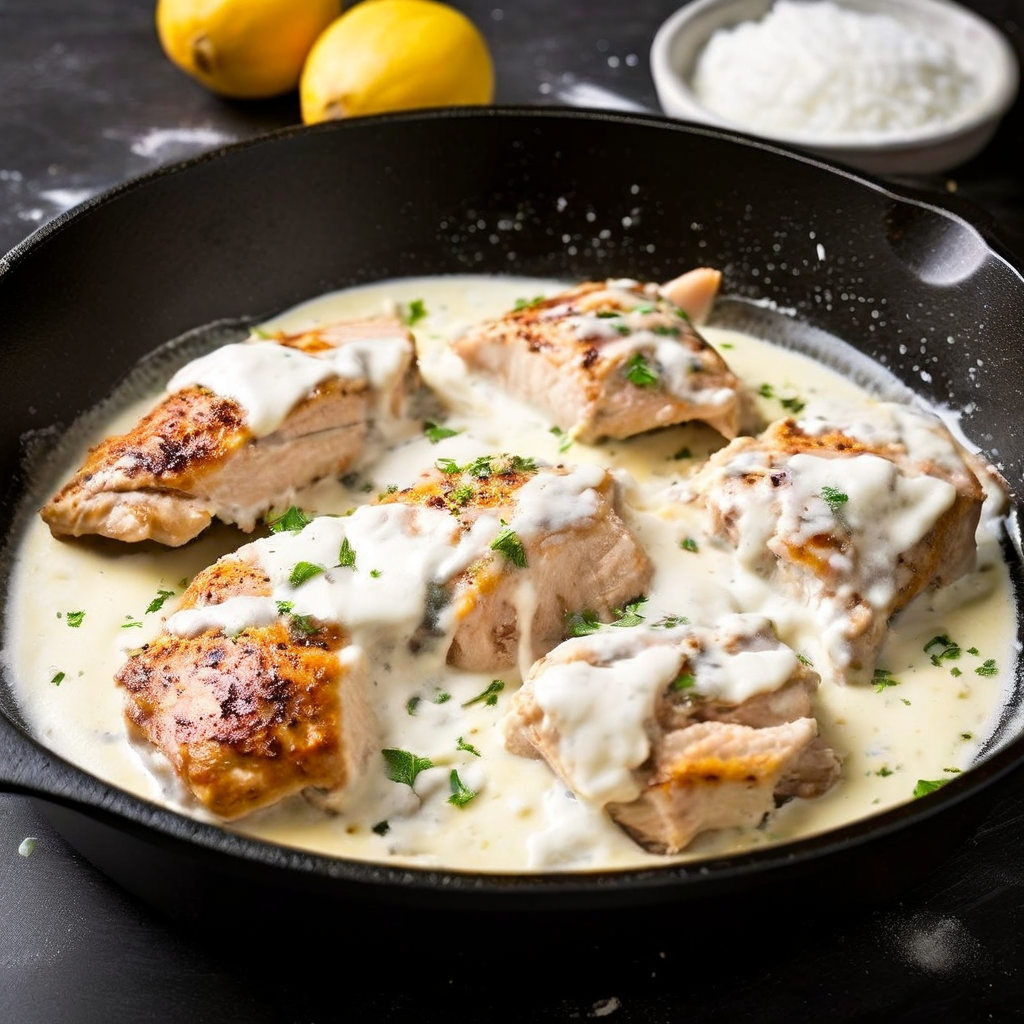 chicken & broccoli Alfredo